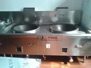 双眼大锅灶 上海尊龙凯时厨房设备工程有限公司